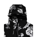 Dolce & Gabbana Black Wool Floral Printed Men Hooded Jacket JKT41450-48