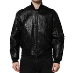 Dolce & Gabbana Black Logo Plaque Bomber Full Zipper Jacket JKT41453-46