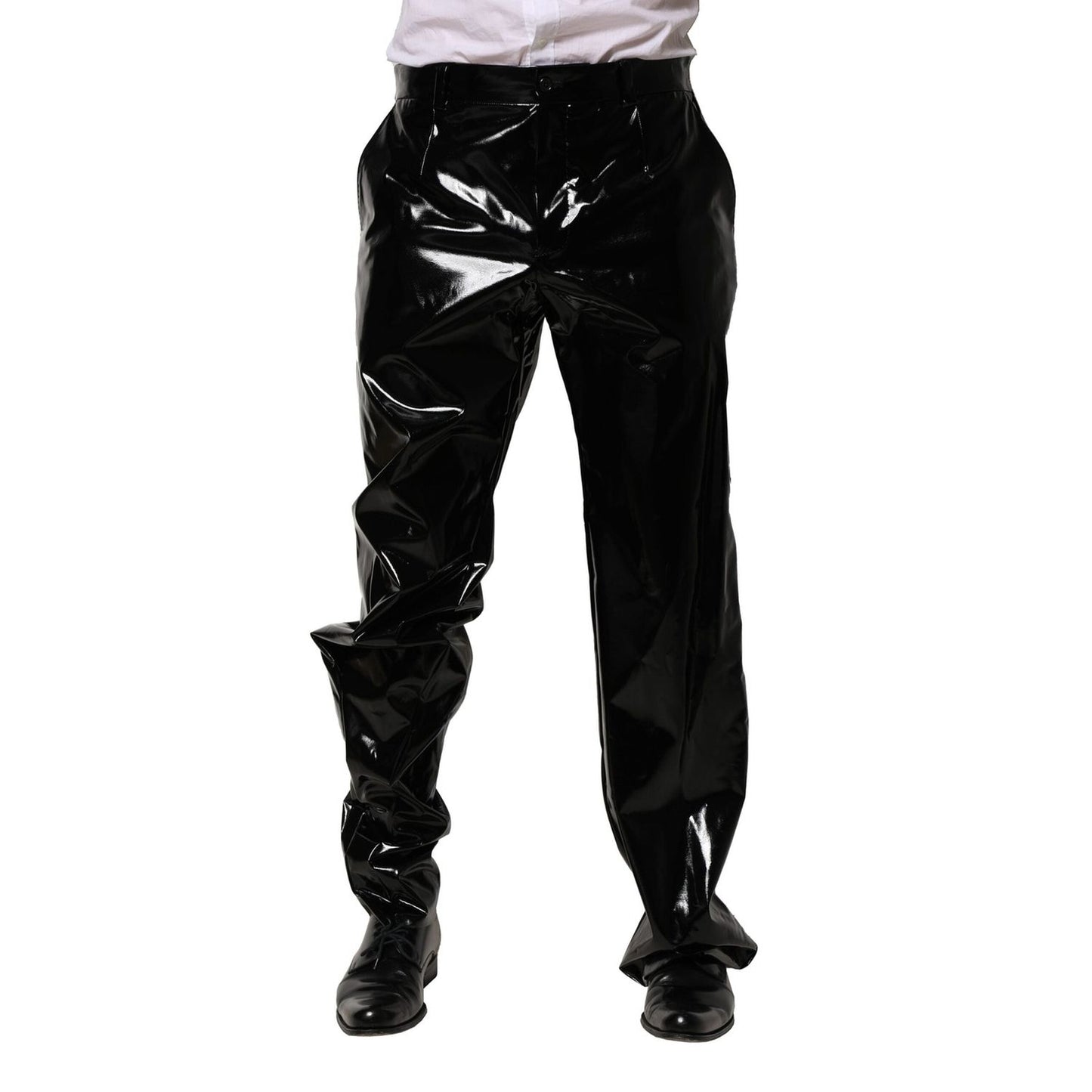 Dolce & Gabbana Black Nylon Straight Men Pants PAN76438-46