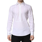 Dolce & Gabbana White Poplin Cotton Formal Men Dress Shirt TSH90685-38
