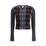 Ganni Check Cardigan GA-K2284523-M