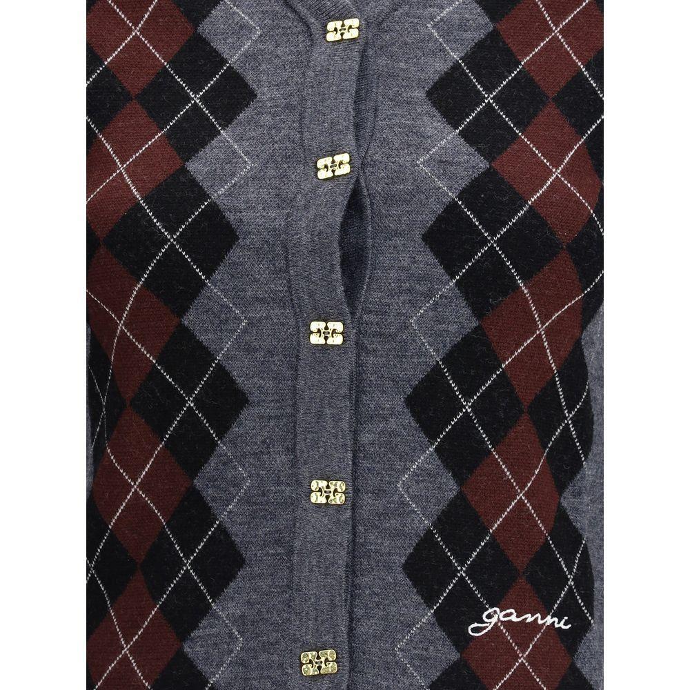 Ganni Check Cardigan GA-K2284523-M