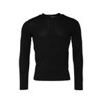 Dolce & Gabbana Black Long Sleeve Crew Neck Pullover Sweater TSH90538-46