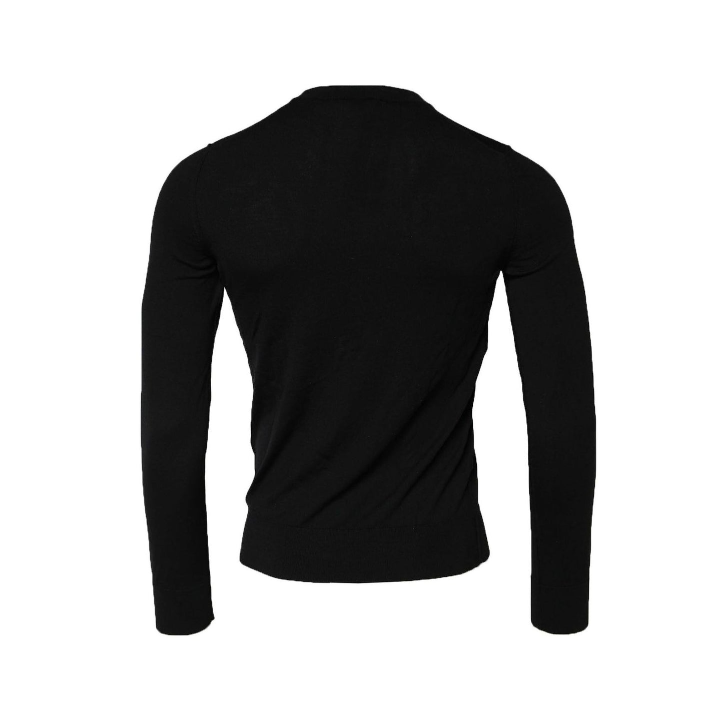 Dolce & Gabbana Black Long Sleeve Crew Neck Pullover Sweater TSH90538-46