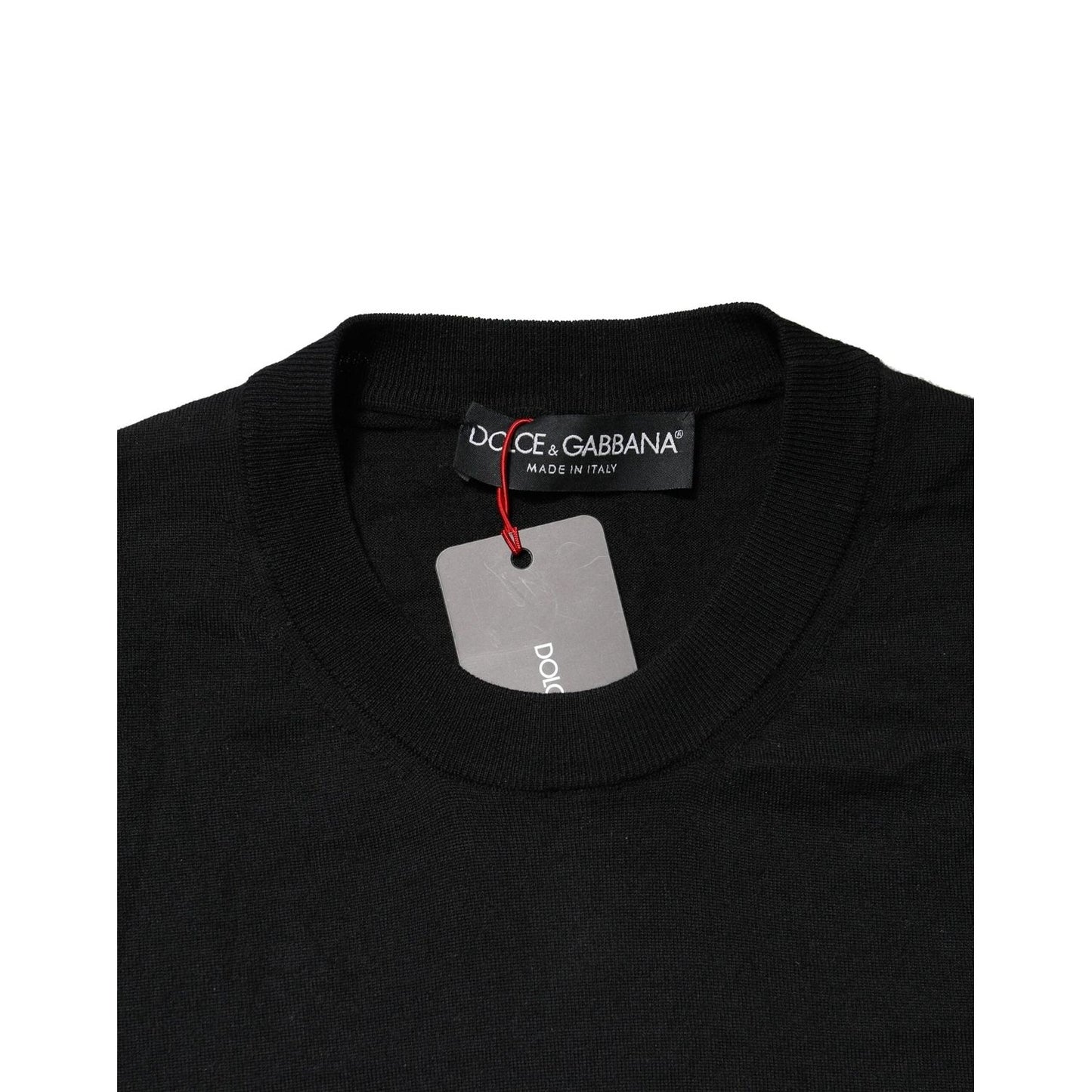 Dolce & Gabbana Black Long Sleeve Crew Neck Pullover Sweater TSH90538-46