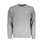 La Martina Gray Cotton Men Sweater LA-17167-S