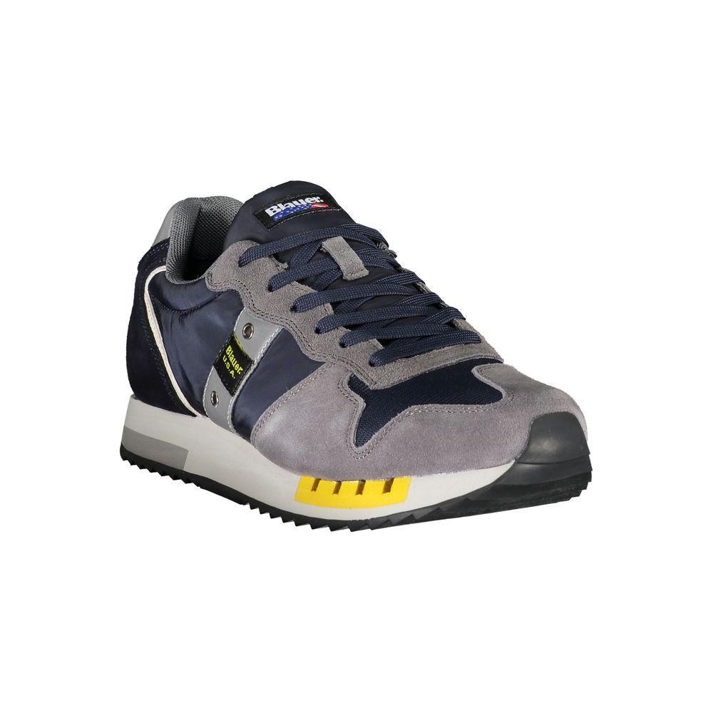 Blauer Elevate Your Step: Blue Contrast Lace-Up Sneakers BL-23166-EU43/US10