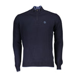 North Sails Blue Polyamide Men Sweater NO-23346-S