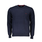 Harmont & Blaine Crew Neck Embroidered Blue Sweater HA-23580-XL