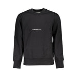 Calvin Klein Sleek Black Crew Neck Fleece Sweatshirt CA-24843-S
