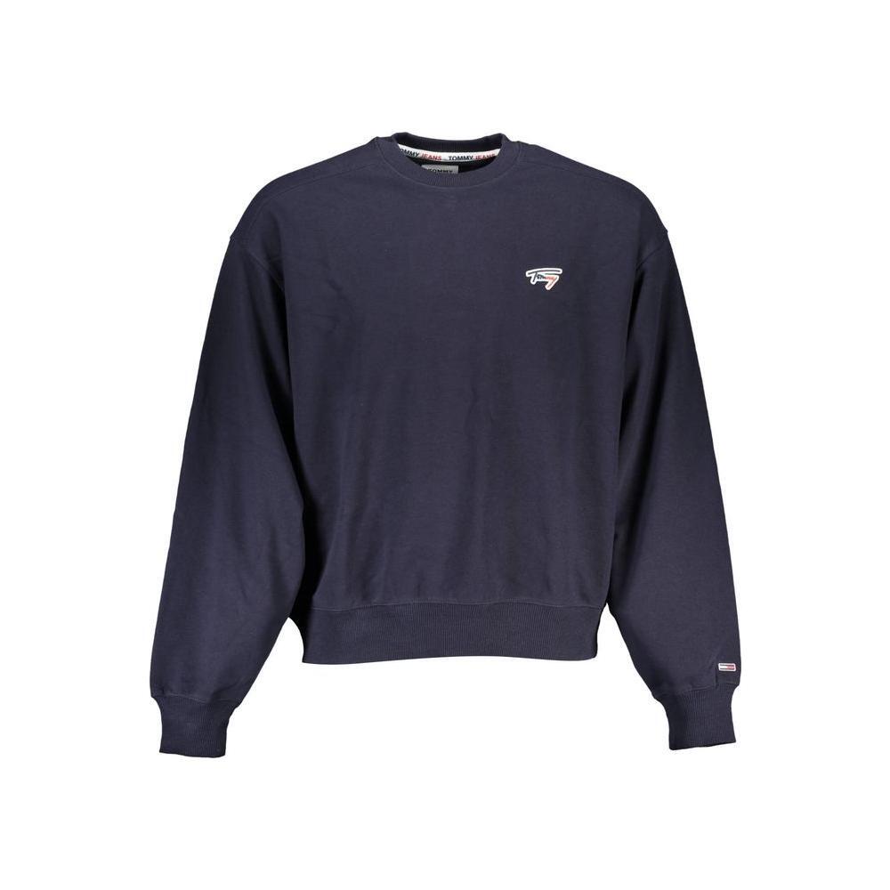 Tommy Hilfiger Chic Blue Crew Neck Sweater with Logo Detail TO-27708-XL