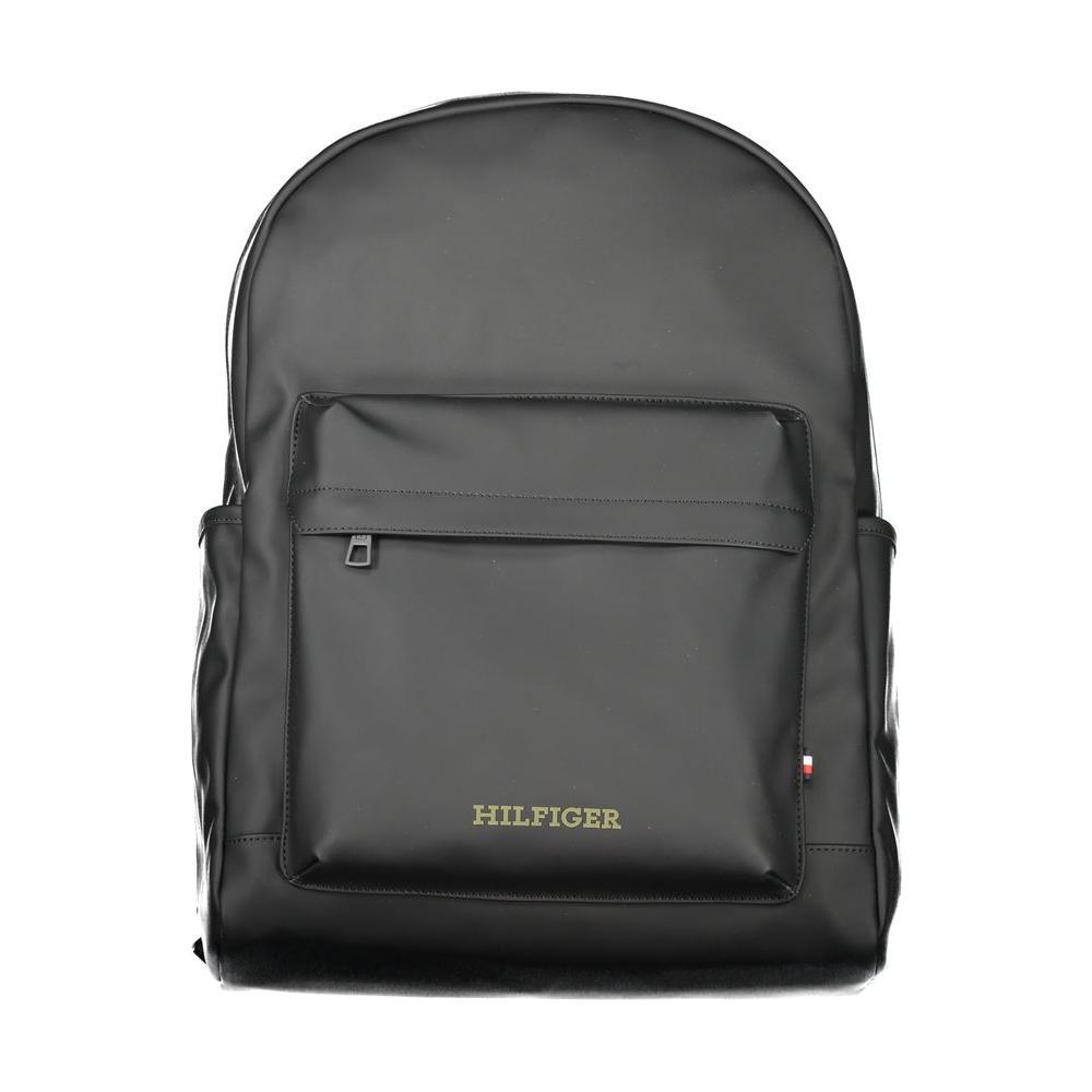 Tommy Hilfiger Black Polyester Backpack TO-32188