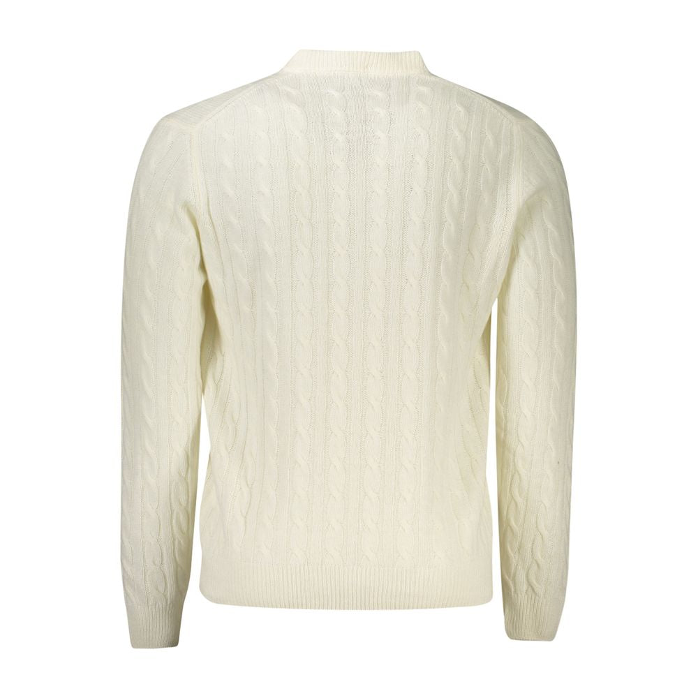 North Sails White Wool Men Sweater NO-32955-XL