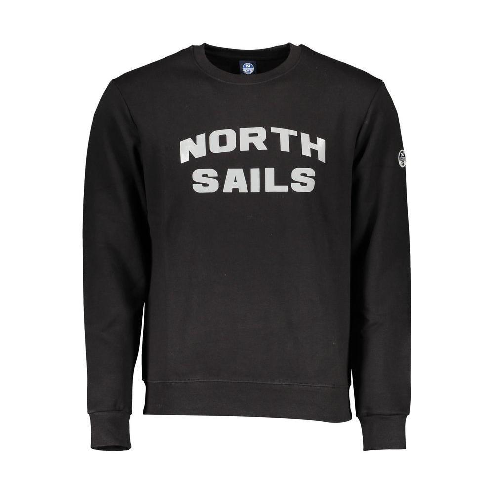 North Sails Black Cotton Men Sweater NO-36852-M