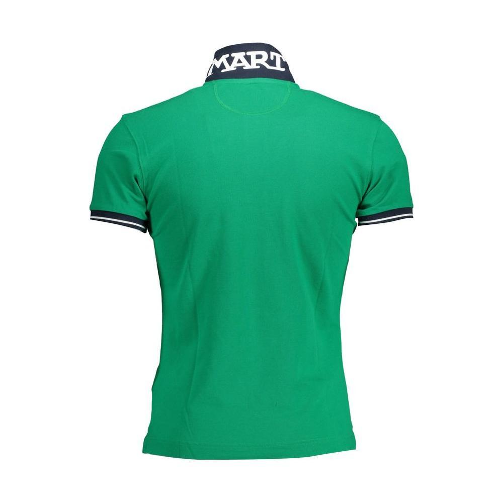 La Martina Green Cotton Men Polo Shirt LA-36869-3XL