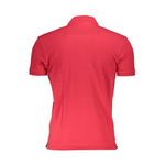 La Martina Red Cotton Men Polo Shirt LA-38026-S