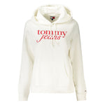 Tommy Hilfiger White Cotton Women's Hooded Sweater TO-36258-S