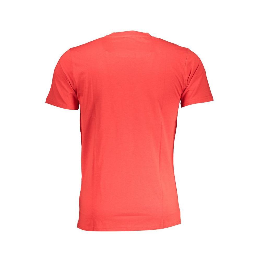 Cavalli Class Red Cotton T-Shirt CA-28469-M