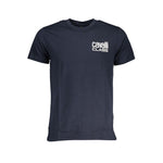 Cavalli Class Blue Cotton T-Shirt CA-28613-XL
