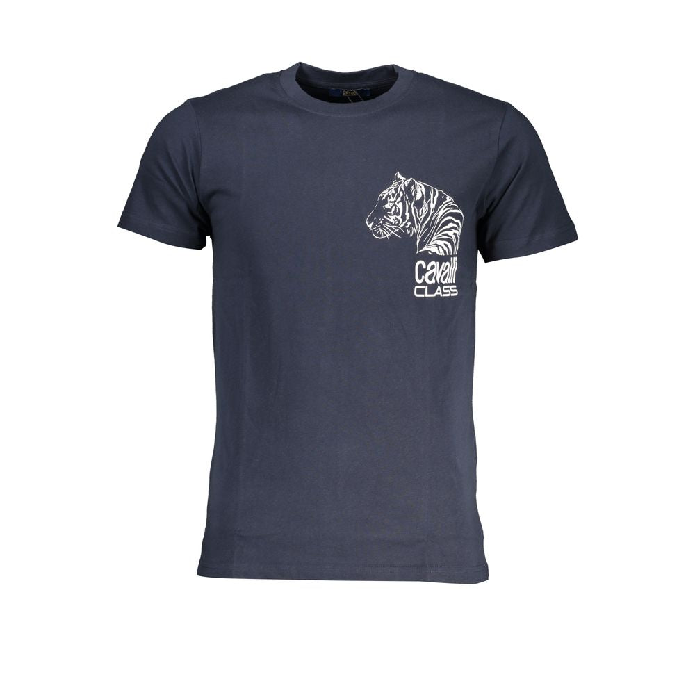 Cavalli Class Blue Cotton T-Shirt CA-28466-L