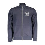 La Martina Blue Cotton Men Sweater LA-17143-S