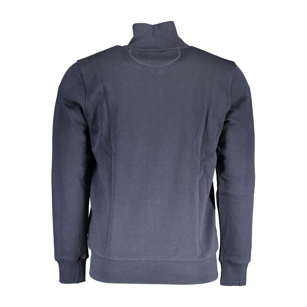 La Martina Blue Cotton Men Sweater LA-17143-S