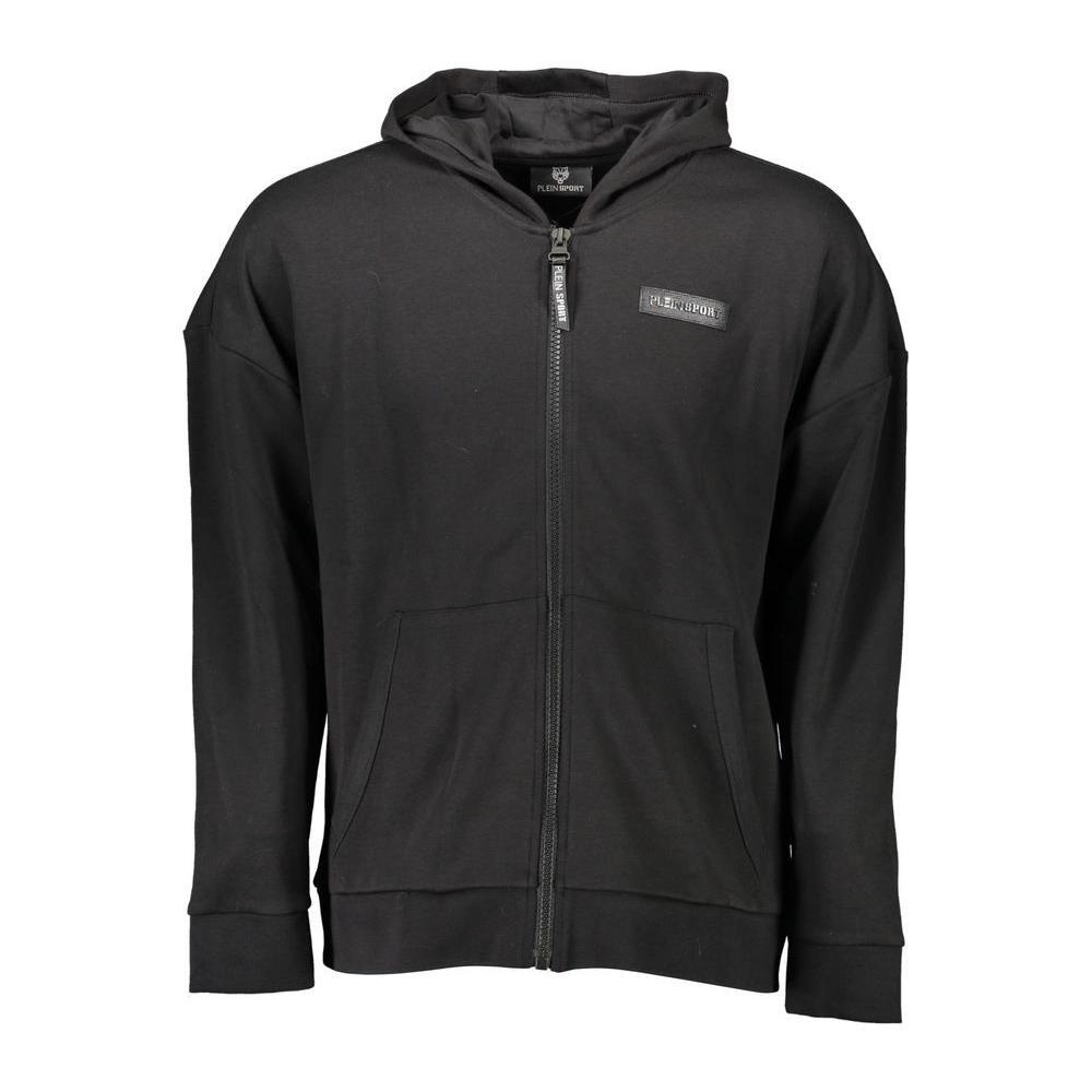 Plein Sport Black Cotton Men Sweater PL-8770-XXL