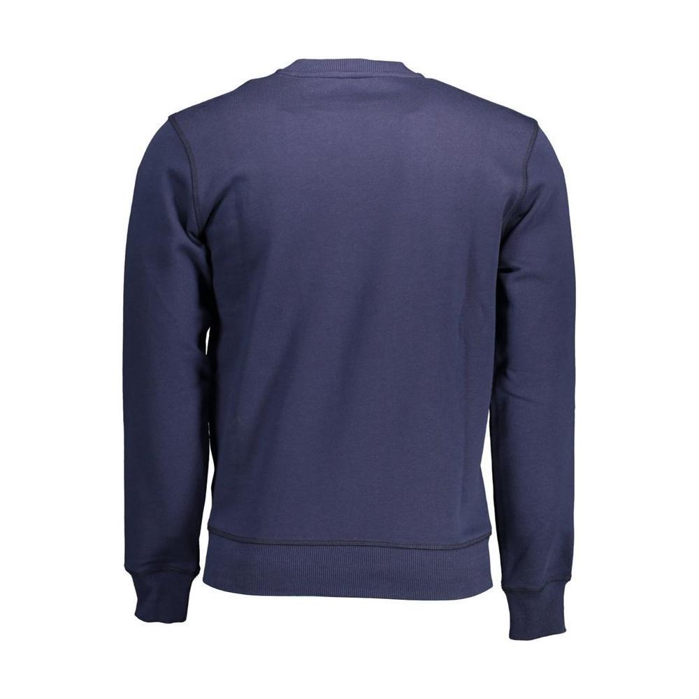 North Sails Blue Cotton Men Sweater NO-12579-XL