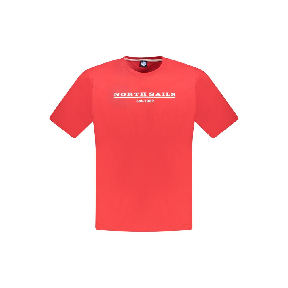 North Sails Red Cotton Men T-Shirt NO-33769-S