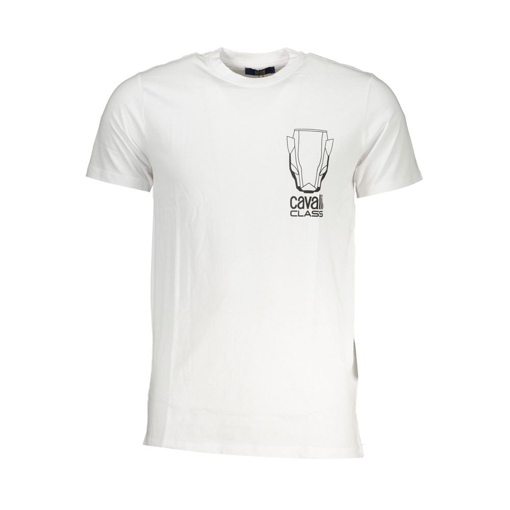 Cavalli Class White Cotton T-Shirt CA-28606-L