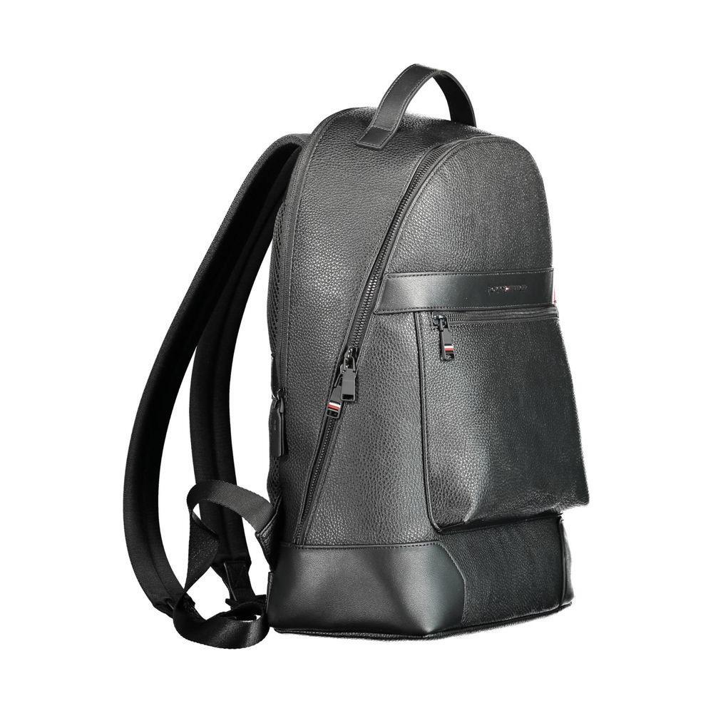 Tommy Hilfiger Black Polyethylene Men Backpack TO-14339