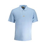 La Martina Light Blue Cotton Men Polo Shirt LA-30464-S