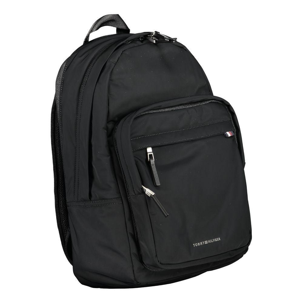Tommy Hilfiger Black Polyester Backpack TO-30726