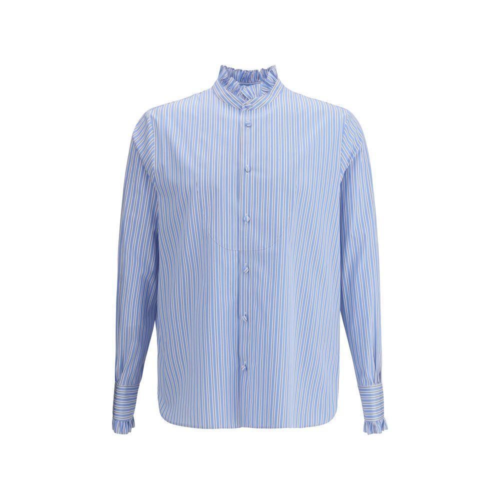 Valentino Striped plastron and ruffle Shirt VA-7V3ABP76AYASCJ-41