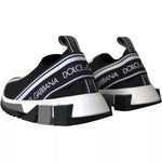 Dolce & Gabbana Black White Slip On Sorrento Sneakers Shoes MV6861#4-39.5