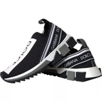 Dolce & Gabbana Black White Slip On Sorrento Sneakers Shoes MV6861#4-39.5