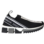 Dolce & Gabbana Black White Slip On Sorrento Sneakers Shoes MV6861#4-39.5