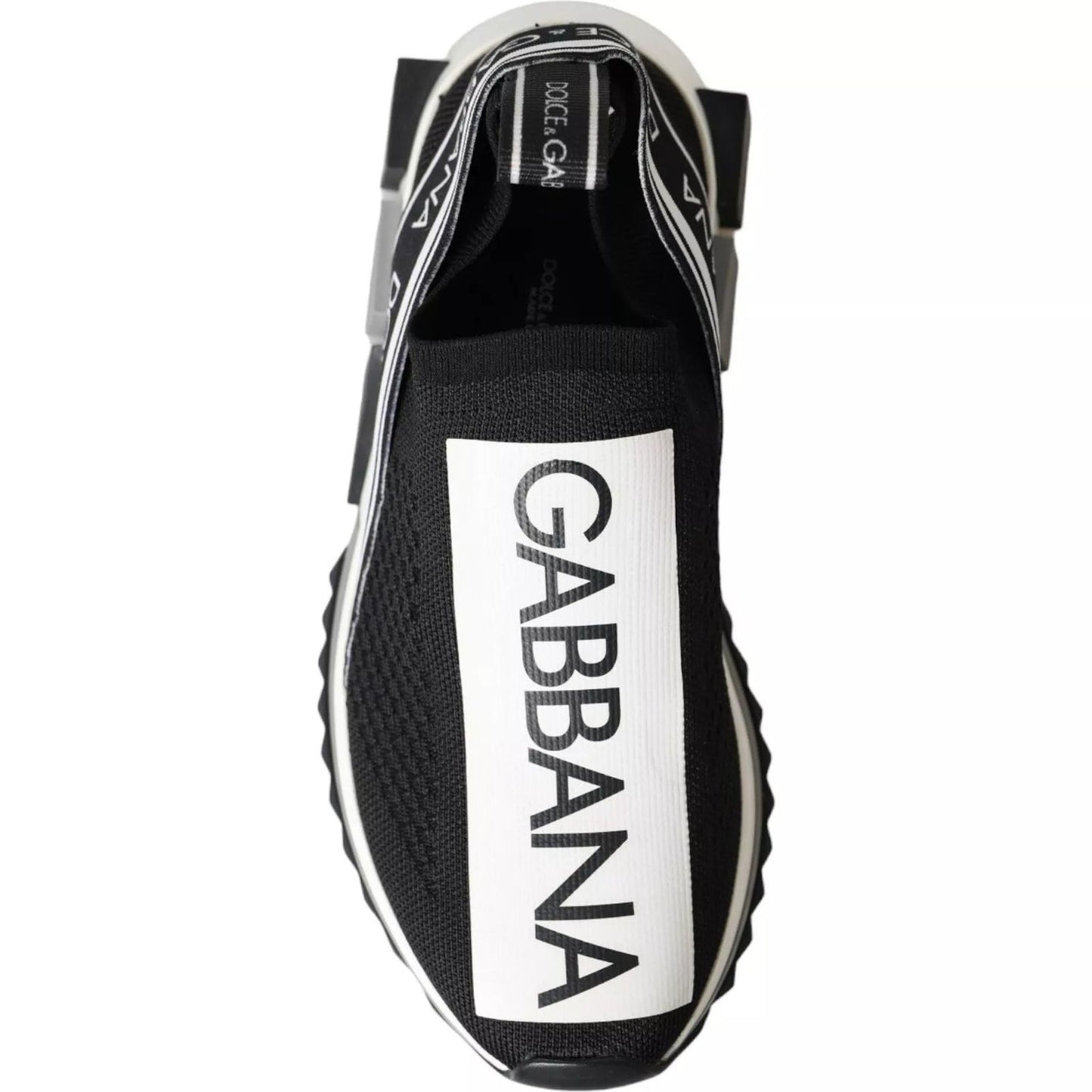 Dolce & Gabbana Black White Slip On Sorrento Sneakers Shoes MV6861#4-39.5