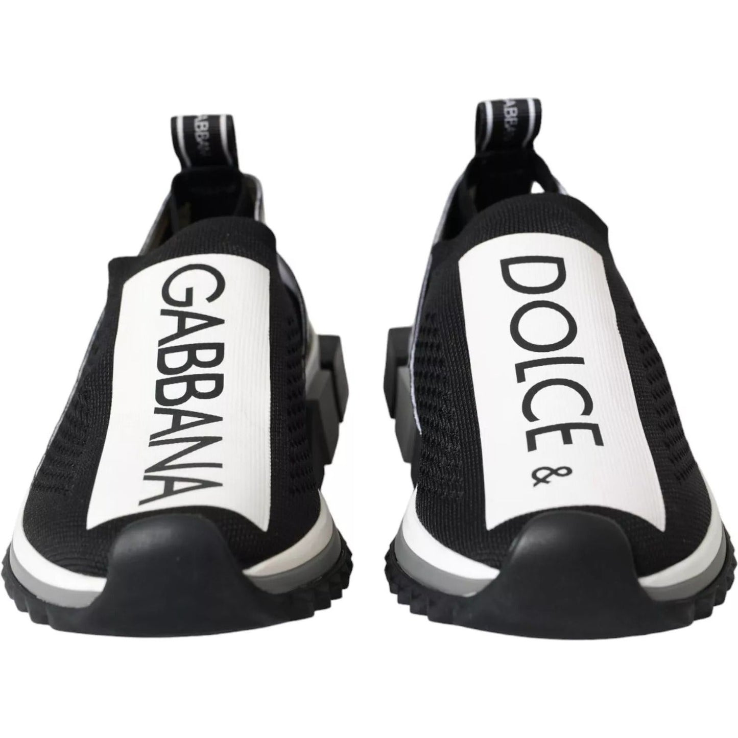 Dolce & Gabbana Black White Slip On Sorrento Sneakers Shoes MV6861#4-39.5