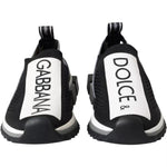 Dolce & Gabbana Black White Slip On Sorrento Sneakers Shoes MV6861#4-39.5