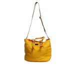 Dolce & Gabbana Yellow Orange Nylon Logo Plaque Hand Shoulder Tote Bag BAG4633