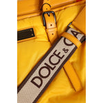Dolce & Gabbana Yellow Orange Nylon Logo Plaque Hand Shoulder Tote Bag BAG4633