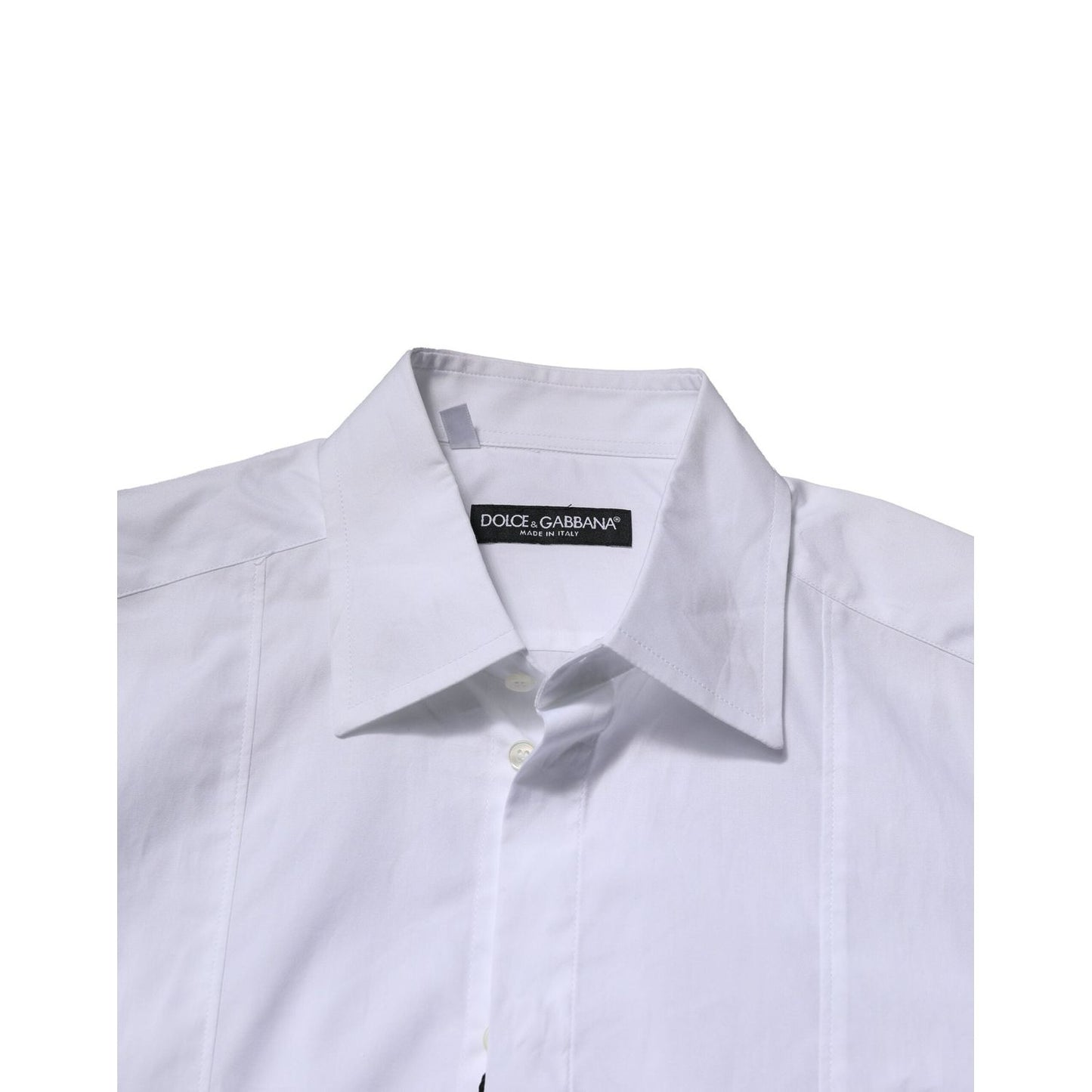 Dolce & Gabbana White Cotton Short Sleeves Men Formal Shirt TSH906764-37