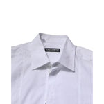 Dolce & Gabbana White Cotton Short Sleeves Men Formal Shirt TSH906764-37