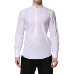Dolce & Gabbana White Cotton Slim Long Sleeves Formal Shirt TSH906856-38