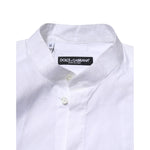 Dolce & Gabbana White Cotton Slim Long Sleeves Formal Shirt TSH906856-38