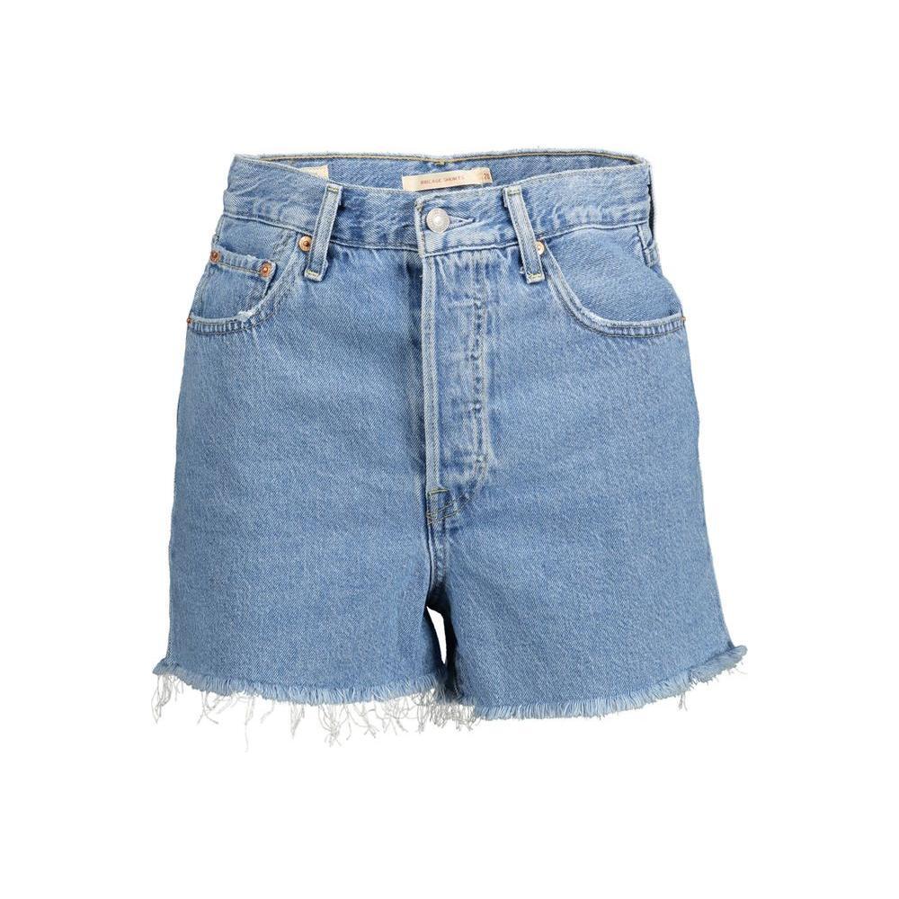 Levi's Light Blue Cotton Women Short LE-16426-W25