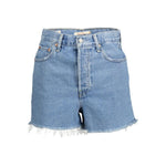 Levi's Light Blue Cotton Women Short LE-16426-W25