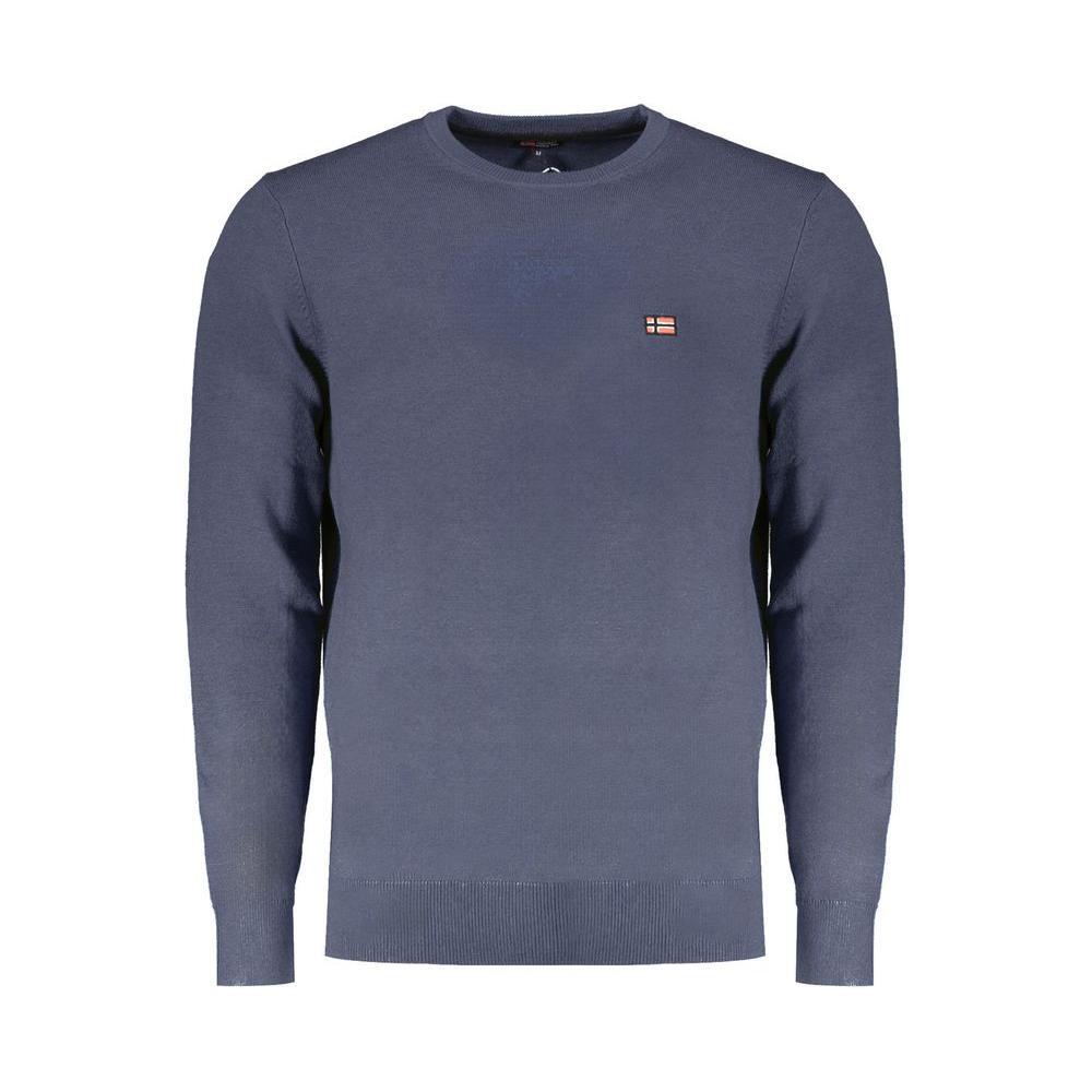 Norway 1963 Blue Wool Men Sweater NO-32046-3XL