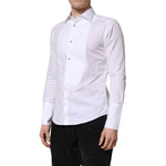 Dolce & Gabbana White GOLD Long Sleeve Dress Men Formal Shirt TSH906879-39